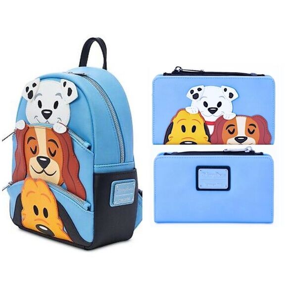 Limited Edition From Disney Parks Dogs Mini Backpack Plus Wallet By Loungefly - Picture 1 of 10